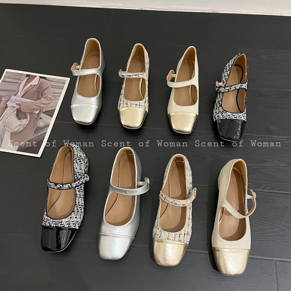 Giày nữ Toe-Cap Mary Janes phong cách Hàn Quốc