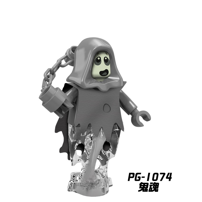 Đồ Chơi Xếp Hình Nhân Vật Phù Thủy/Ma Cà Rồng/Quả Bí Ngô Halloween Cho Bé