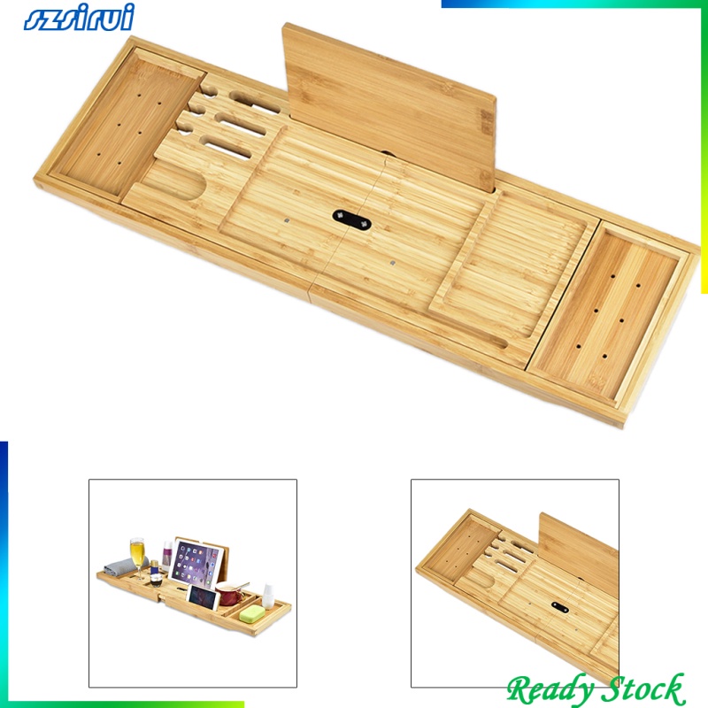 Khay Đựng Đồ Dùng Bằng Gỗ Tiện Dụng Cho Bồn Tắm / Spa