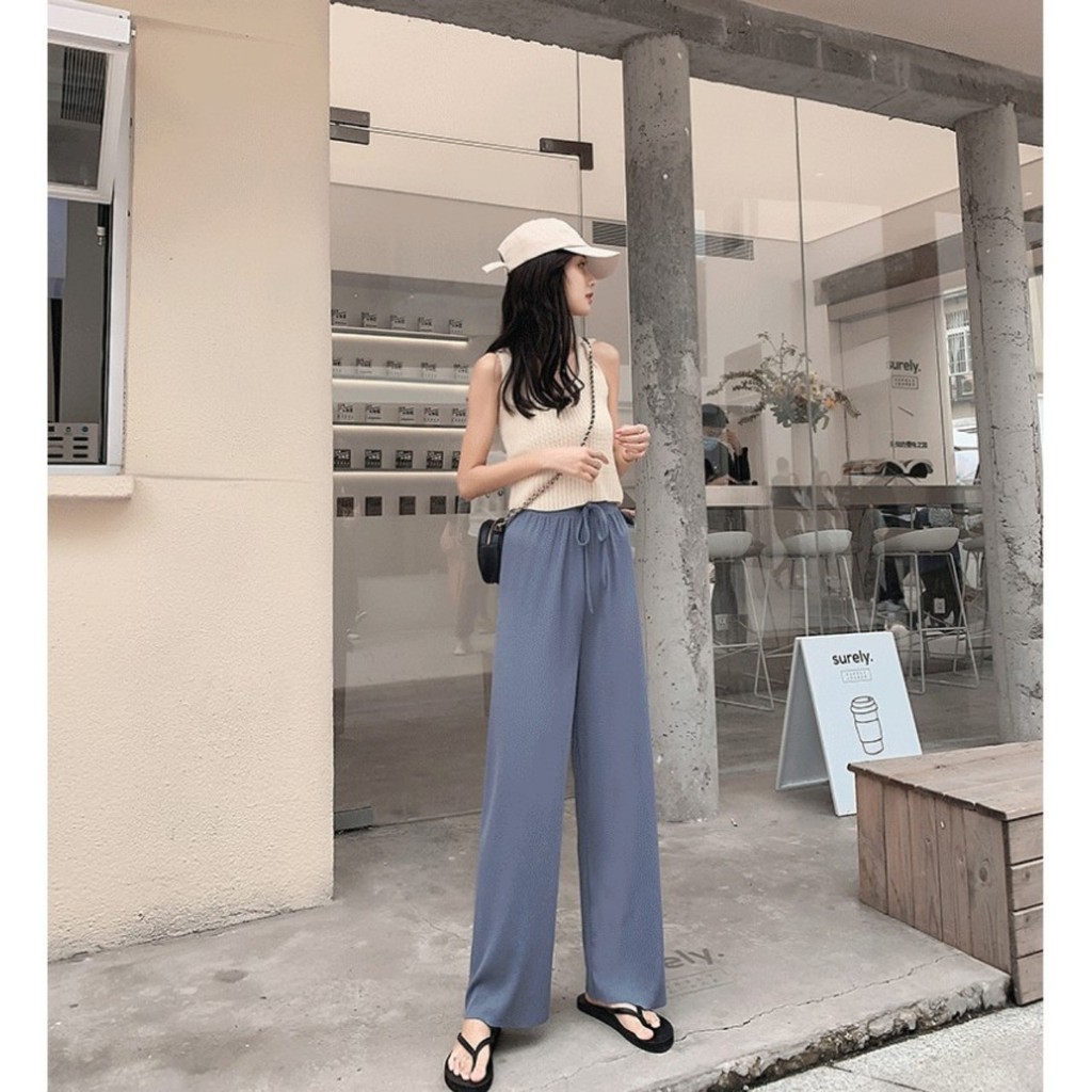 ❤️GIÁ SẬP SÀN❤️ QUẦN ỐNG RỘNG LƯNG THUN TĂM  DÀY MỊN MÁT,Quần ống rộng culottes xuông dài