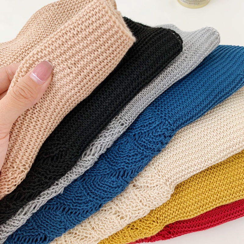 Khăn Choàng Cổ Dệt Kim Nhỏ Họa Tiết Đuôi Cá Màu Trơn Bảo Vệ Cột Sống Điều Hòa Không Khí Phong Cách Nhật Bản Thời Trang Xuân Thu Cho Nữ