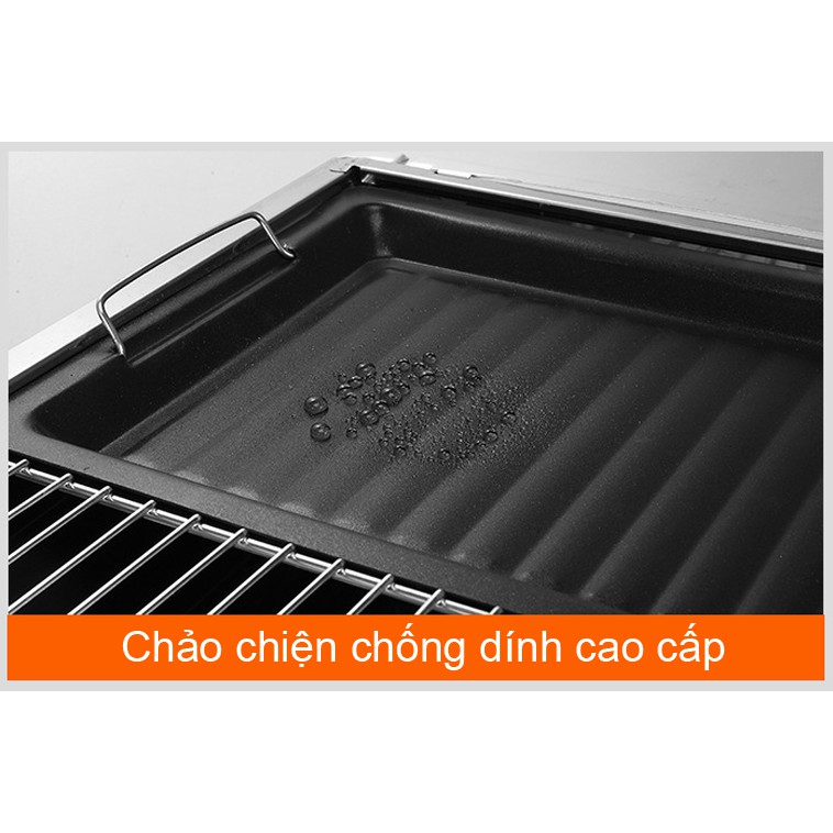 [ Home &amp; Garden ] Lò nướng than inox ngoài trời BBQ Full Set (73 x 33 x 71)cm