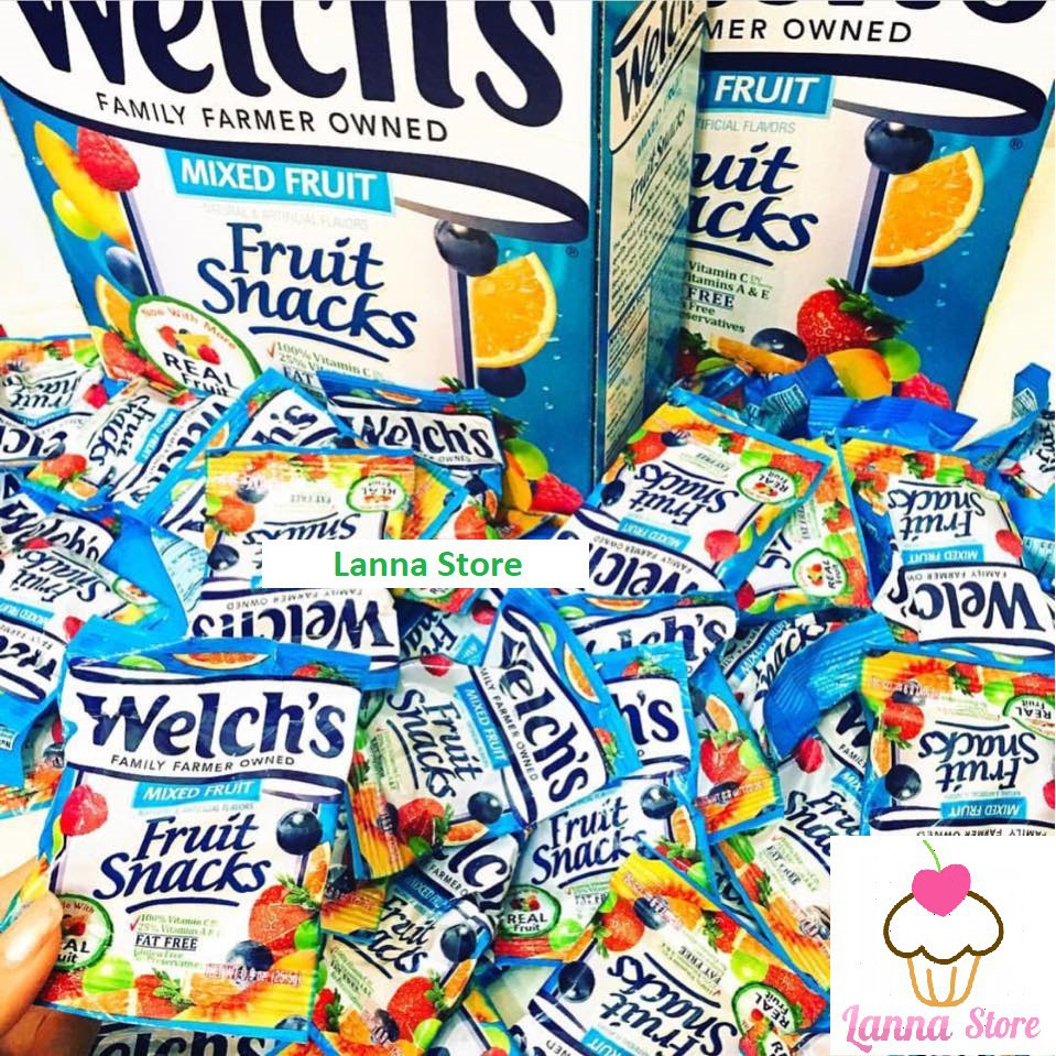 Thùng 2 kg kẹo dẻo trái cây WELCHS Fruit Snacks - hàng Mỹ 🇺🇸.