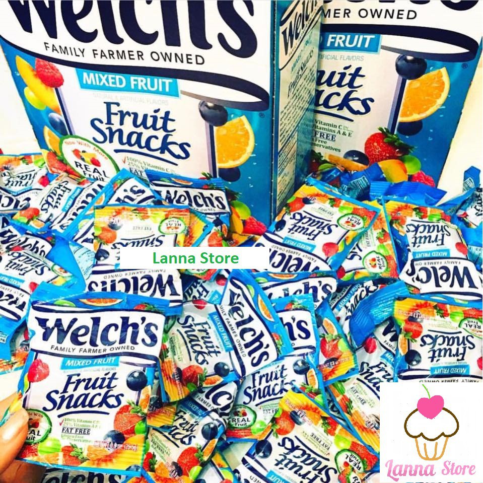 Thùng 2 kg kẹo dẻo trái cây WELCHS Fruit Snacks - hàng Mỹ 🇺🇸.