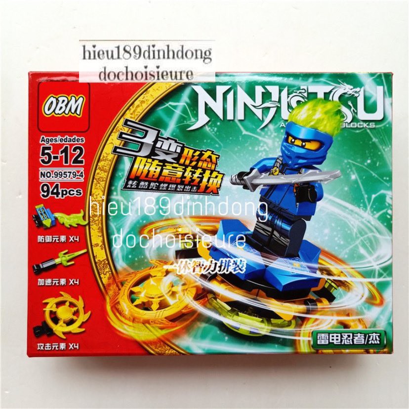 Lắp ráp xếp hình not Lego ninjago 99579 : 4 nhân vật ninja lốc xoáy