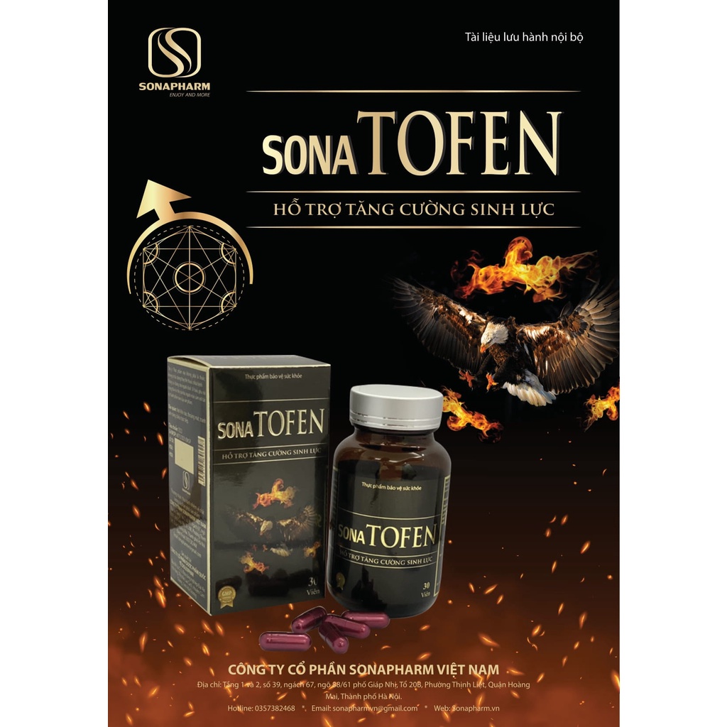 Viên Uống Sona Tofen FOBE Tăng Cường Cải Thiện Sức Khoẻ Sinh Lý Nam - Hộp 30 Viên