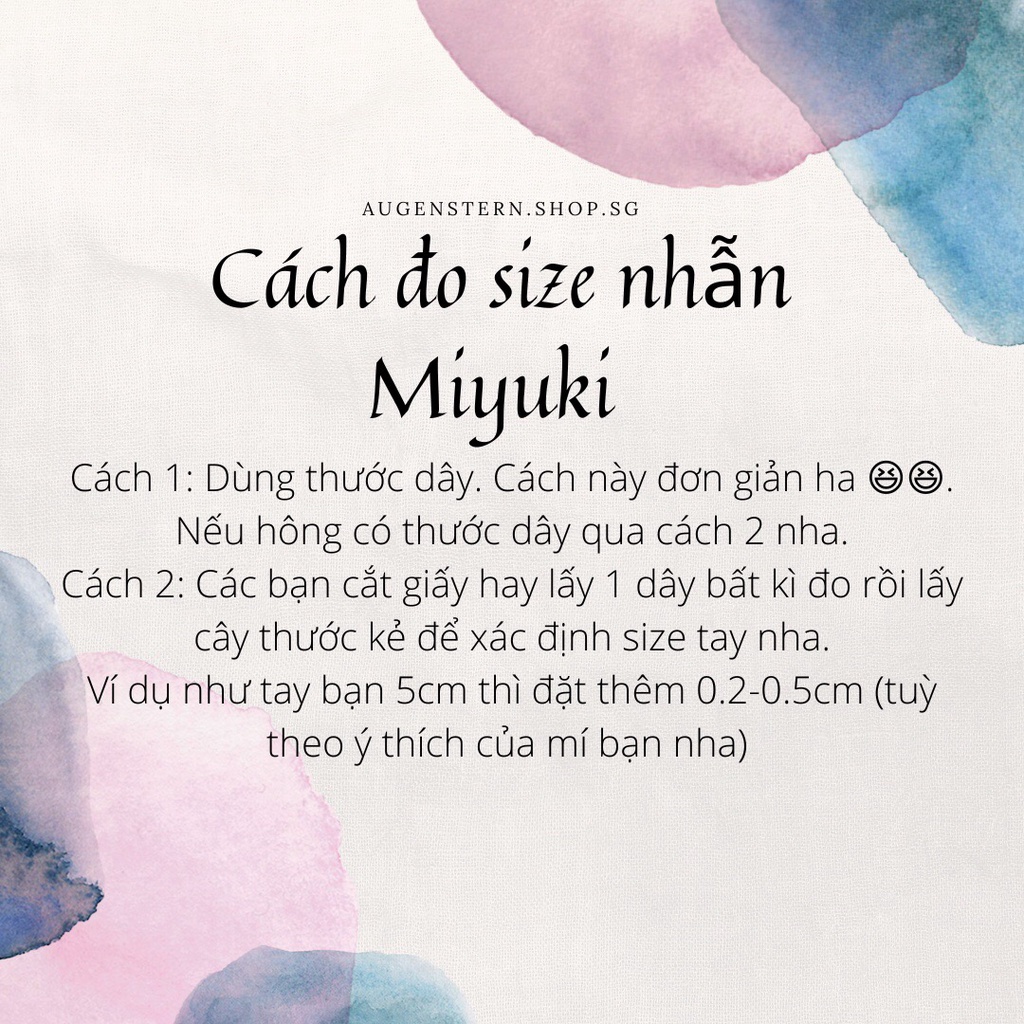 Nhẫn hạt cườm miyuki handmade nhiều màu sắc, mẫu mã xinh xắn