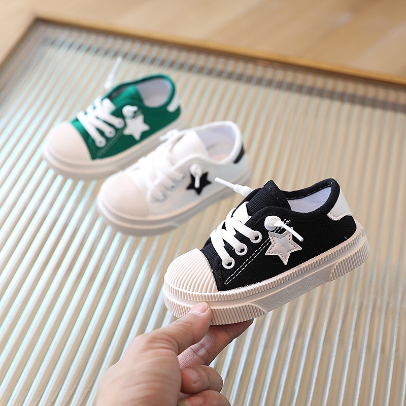 Giày Vải canvas Cổ Thấp Thời Trang Cho Bé Trai Gái