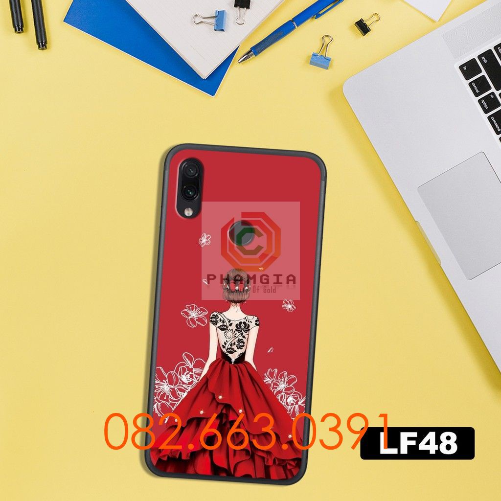 Ốp lưng ép kinh Xiaomi redmi 7/ Redmi 7A in hình cô gái