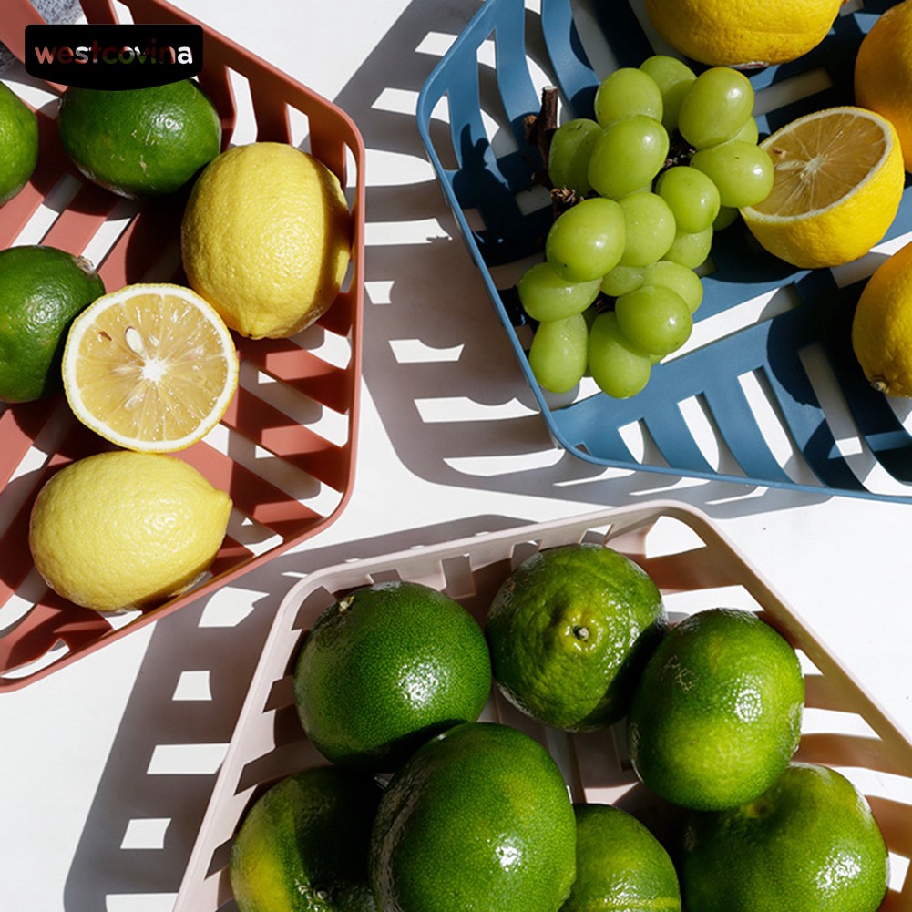 WEST✦ Multifunctional Plastic Kitchen Hollow Out Wash Fruit Drain Basket