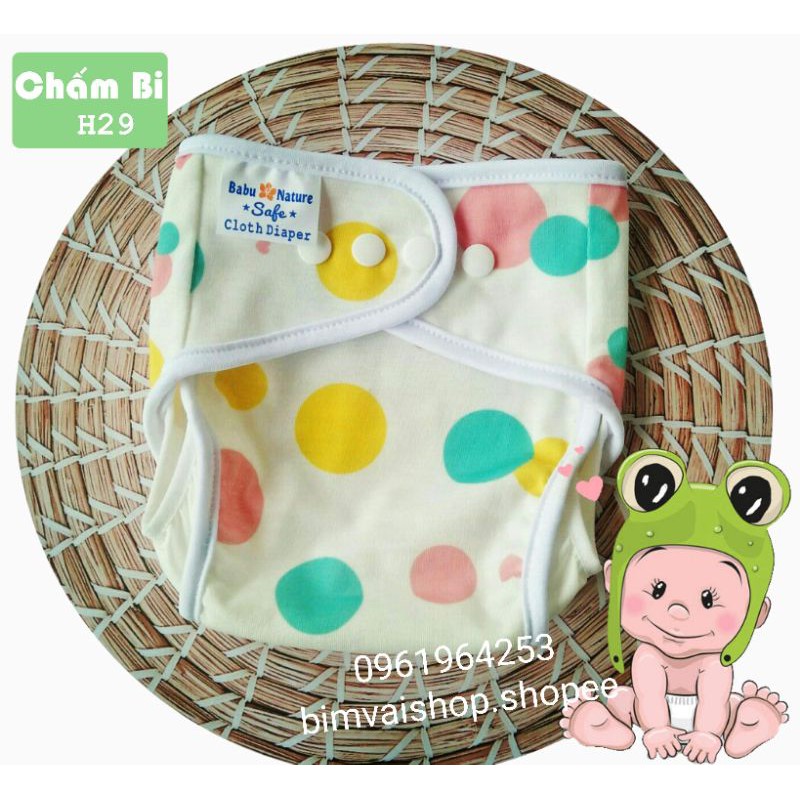  {1QUẦN+ 2LÓT} BỈM VẢI BabuNature CHỐNG TRÀN CHỐNG HĂM size M, L