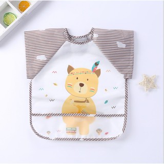 Áo Yếm ăn dặm chống thấm, có máng cho bé Goodbabyvn