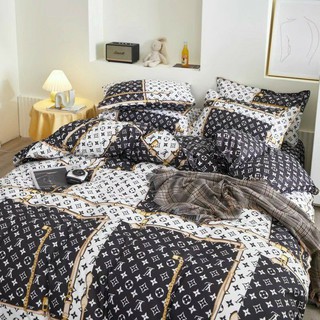 Bộ Chăn Ga Gối Cotton Poly L.V Mới
