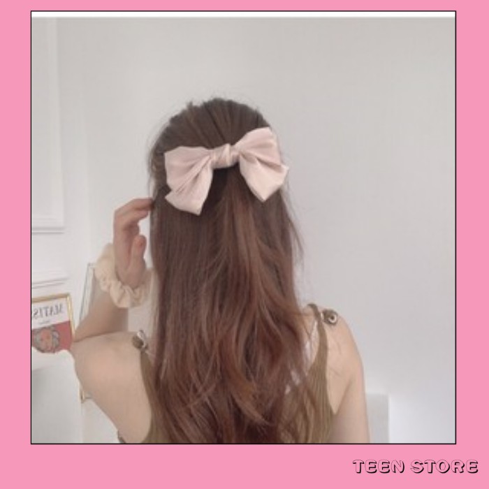 Kẹp tóc nơ vải Ulzzang Quảng Châu xinh xắn