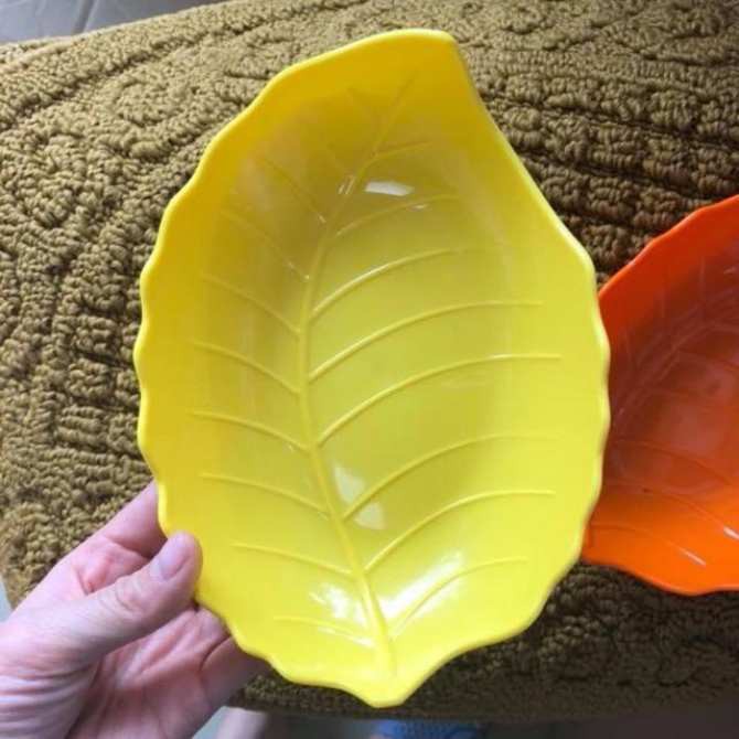 Combo 10 Đĩa Đựng Hoa Quả Hình Lá Size Nhỏ