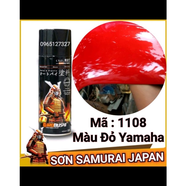 Sơn xịt Samurai Japan Màu Đỏ Yamaha. Mã 1108