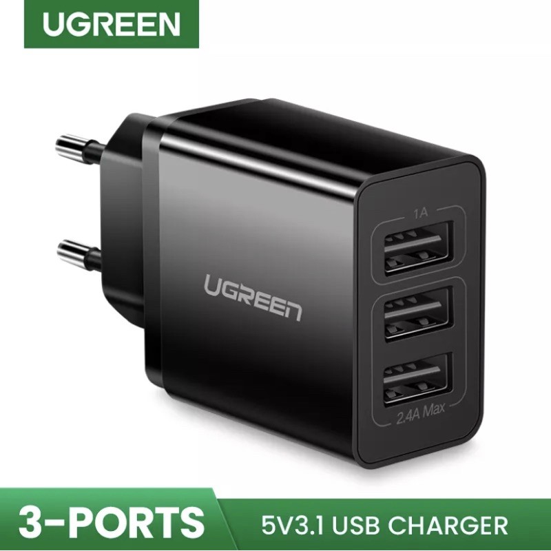 Củ sạc Ugreen 3-Port 15W màu đen model 50816