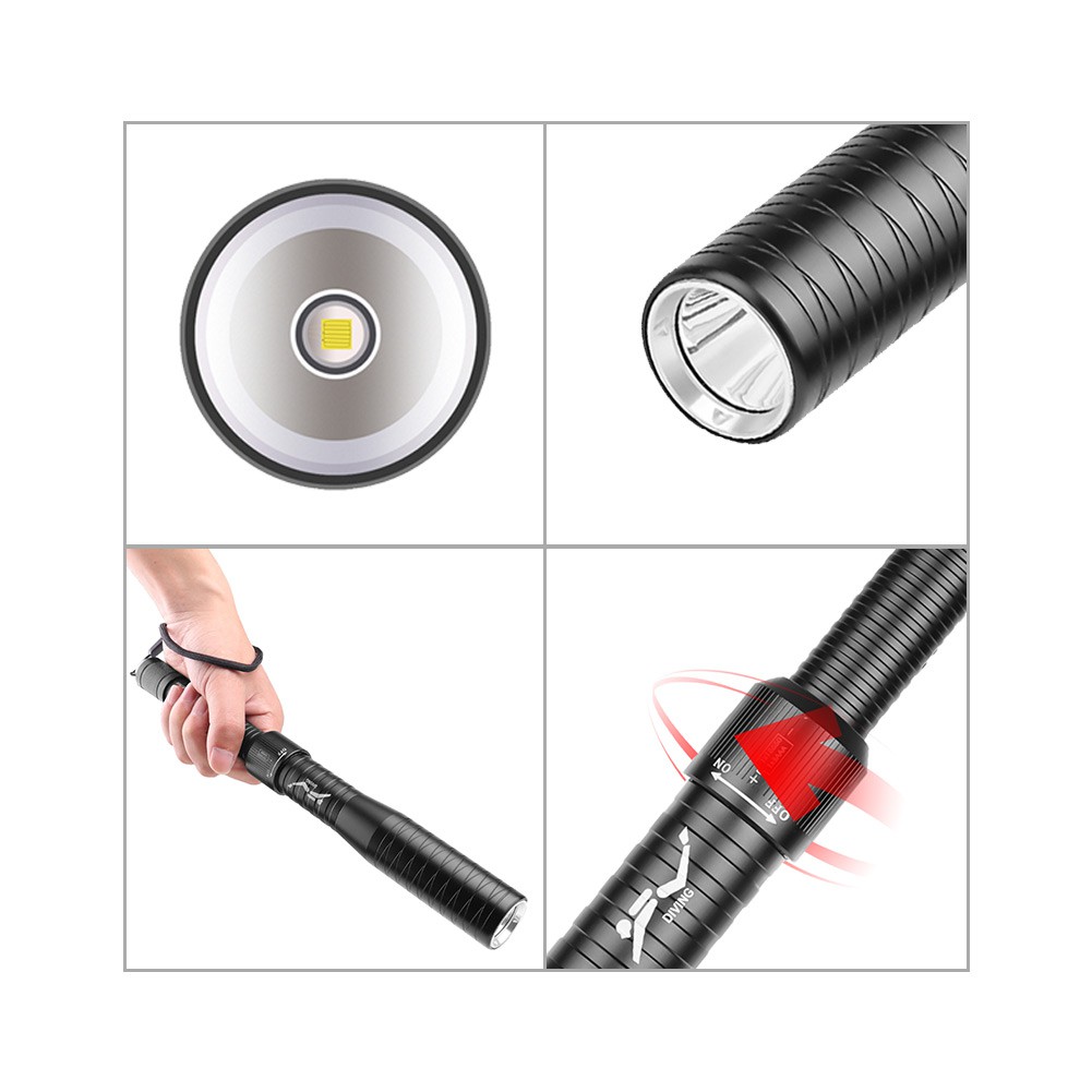 Đèn Pin Lặn Chống Nước 30m Độ Sáng 20000 Lumens