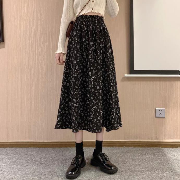 Chân Váy Midi, Chân Váy Hoa Kiểu Chữ A Lưng Cao In Hoa Phong Cách Hàn Quốc 2 Màu - HINO | BigBuy360 - bigbuy360.vn