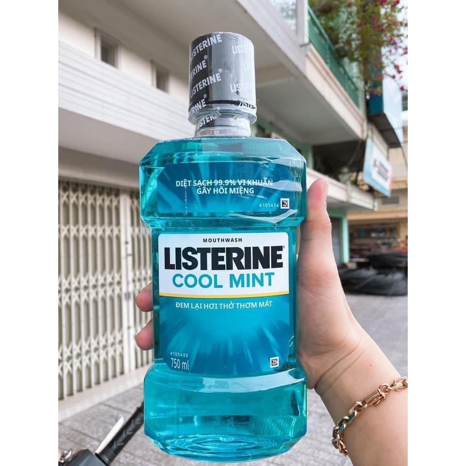 Nước súc miệng diệt khuẩn Listerine Cool Mint (750ml) - Hương bạc hà mát lạnh - cvspharmacy