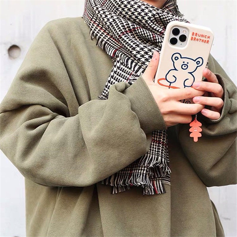 [ IPHONE ] Ốp Lưng Silicon Hoạ Tiết Hình Gấu ( Kèm Móc Treo ) - N264 | BigBuy360 - bigbuy360.vn