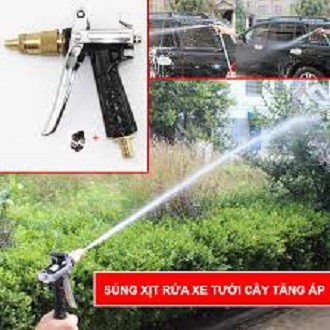 Súng Xịt Rửa Nước Áp Lực Cao - Vòi Xịt Rửa Xe Chuyên Nghiệp Giúp Tăng Áp Lực Nước Lên Tới 300%