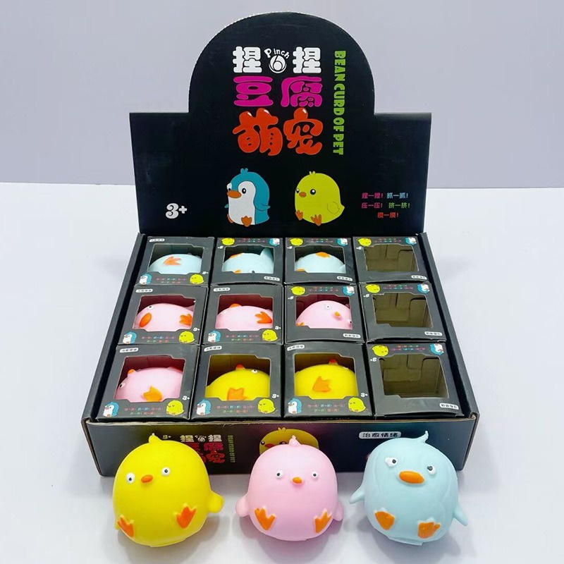 Squishy Mochi Chim Cánh Cụt Gà Vàng Ếch Xanh  mềm dễ thương chân thực giảm stress co dãn đàn hồi ngộ nghĩnh chậm tăng