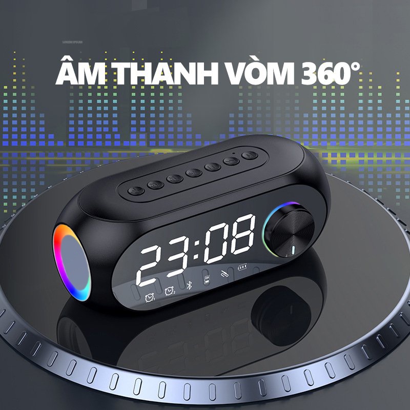 Loa bluetooth tích hợp màn hình led hiển thị đồng hồ báo thức, đài Fm - Phụ kiện công nghệ 88
