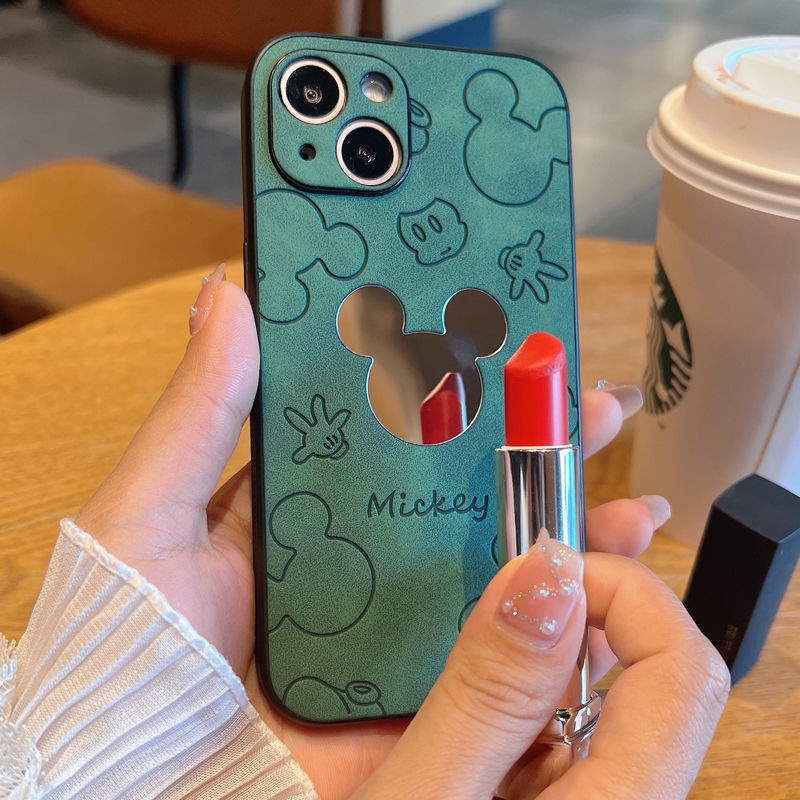 Ốp Điện Thoại Gắn Gương Hình Chuột Mickey Cho iPhone 7/7p/8/8p/x/xs/xr/xsmax/11/12/13/pro/promax