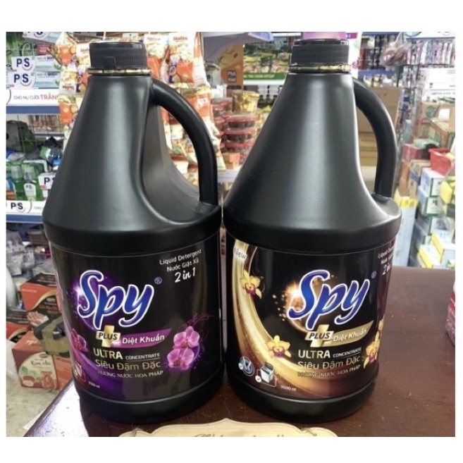 Nước Giặt Xả Spy Plus Khử Mùi 3500ml Hương Nước Hoa Pháp