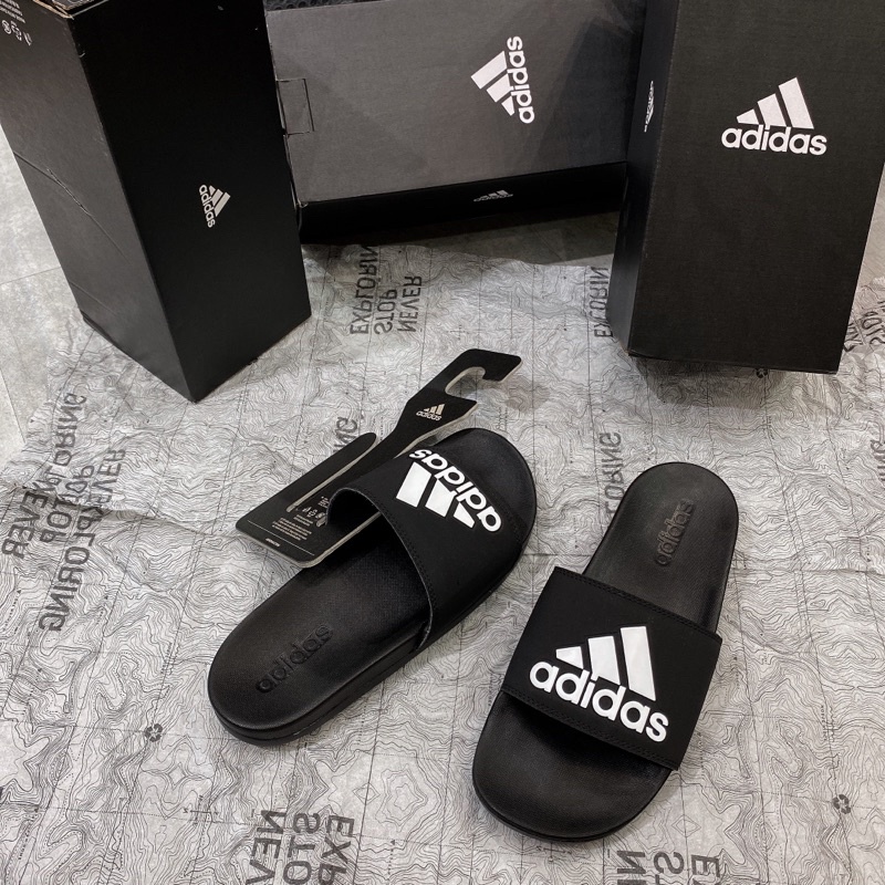 Dép quai ngang Adidas Cloudfoam Comfort Big logo màu Trắng