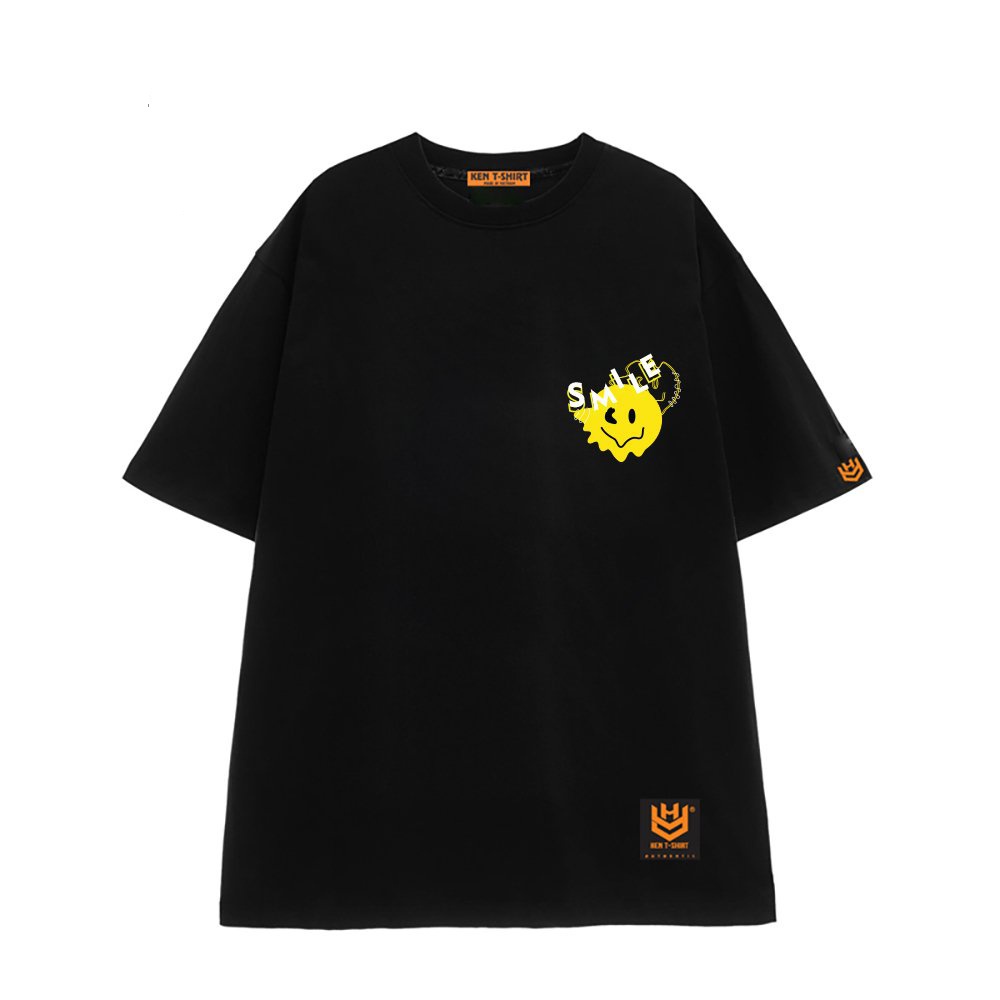 Áo thun unisex tay lỡ màu xanh lá form rộng, áo phông nam nữ form rộng chất cotton 2 chiều mát mịn SMILE