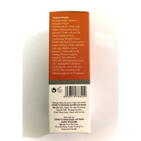 Serum mụn Ngọc Nữ Xuân trắng da mờ sẹo giảm thâm hiệu quả 10ml - DT068