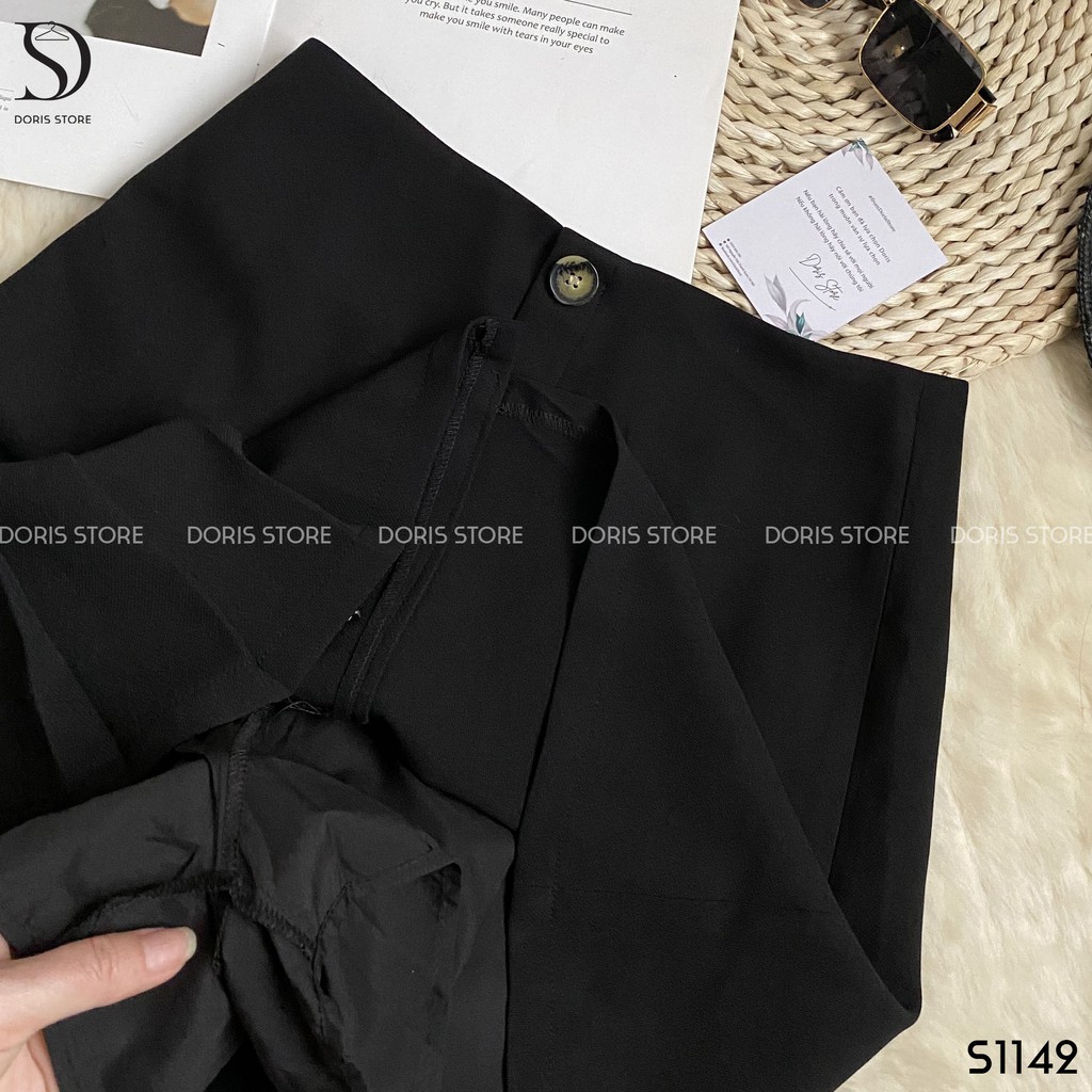 Chân váy vát lệch có khuy DORIS S1142 | BigBuy360 - bigbuy360.vn