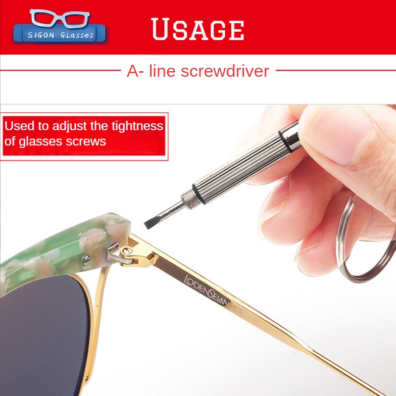 Tua Vít Mini 3 Trong 1 Sửa Kính Mát Đồng Hồ Kèm Móc Khóa Tiện Dụng