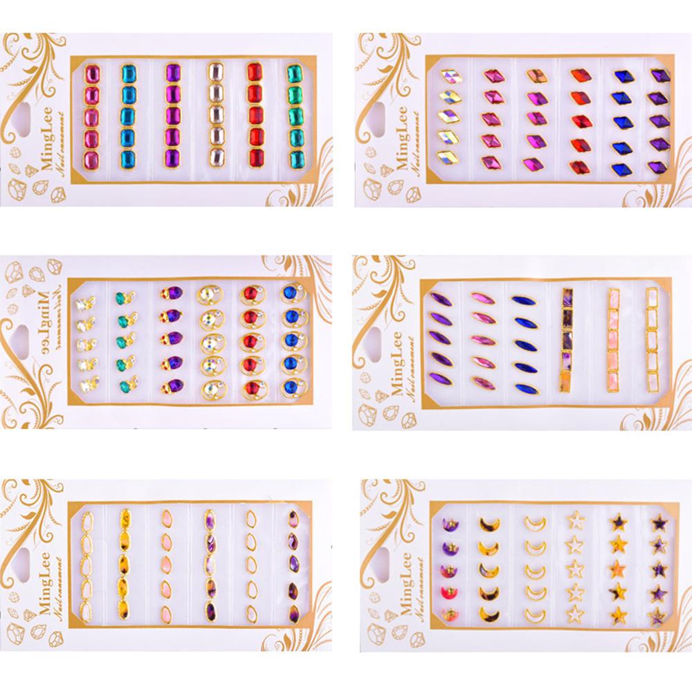 Phụ Kiện Trang Trí Móng Tay Nhiều Hình Dạng DIY|Mặt Dây Chuyền Thủy Tinh Lấp Lánh Charms