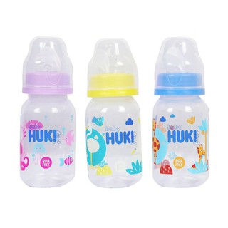 Huki Bình Sữa 120ml Bằng Nhựa PP Không BPA An Toàn Cho Bé Dung Tích 120ml