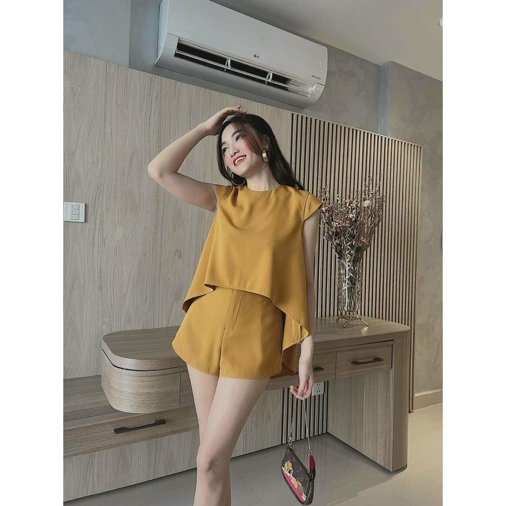 S28 set lụa cộc đuôi thuyền xòe dưới