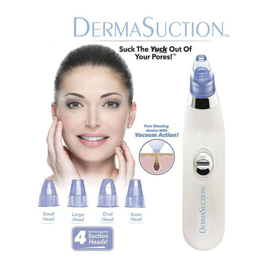 Máy hút mụn đầu đen cầm tay mini 4 đầu tiện dụng Derma Suction thế hệ mới 2021