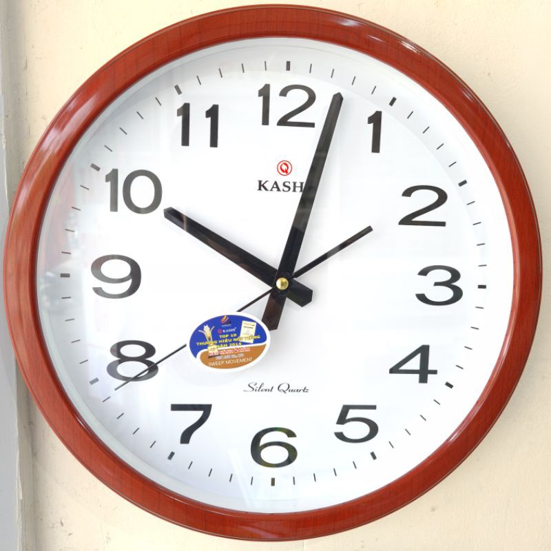 Đồng hồ treo tường KASHI N16 kim trôi đường kính 35cm