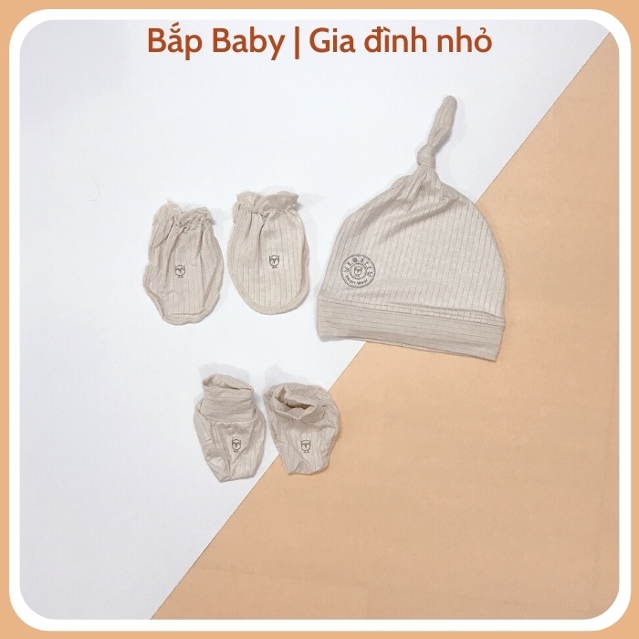 Set bao tay chân mũ sơ sinh Hrnee vải modal nhiều màu sắc dễ thương cho bé