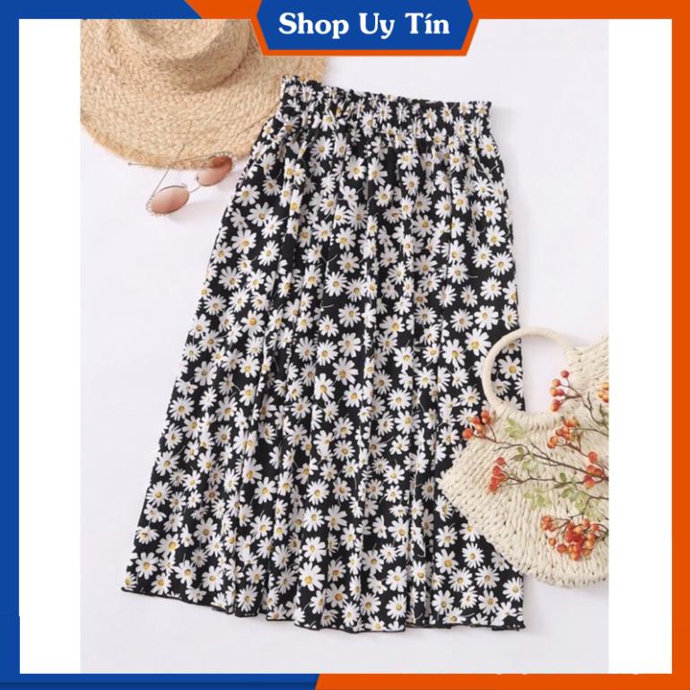 [Hàng Cao Cấp] -  Chân váy dài nữ hoa cúc mùa hè siêu xinh | BigBuy360 - bigbuy360.vn