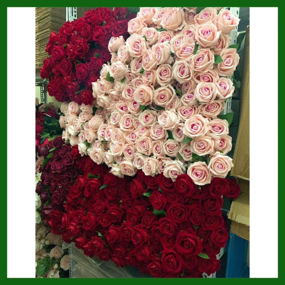 [ Hoa Giả ] Hoa hồng size NHỎ Hoa giả nhân tạo giống thật 99%