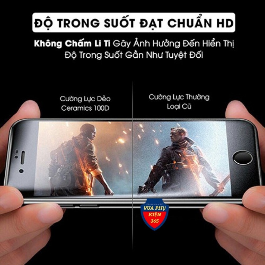 Kính Cường Lực iPhone FULL MÀN HÌNH SIÊU DẺO SIÊU MỎNG 100D 6s/6sPlus/7/7Plus/8/8Plus/X/Xr/Xs/XsMax/11/11Pro/11ProMax