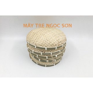 Rá tre rổ tre đựng hoa quả đựng ớt, chanh, hướng dương, đậu hũ
