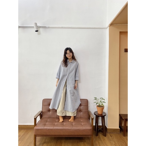Đầm sơ mi form rộng