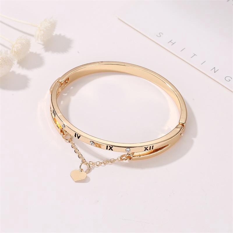 Vòng Tay Thép Không Gỉ Sang Trọng La Mã / Trái Tim / Mãi Mãi / Love / Quyến Rũ Cho Nữ | Vòng Đeo Tay Thép Không Gỉ Sang Trọng Cho Nữ