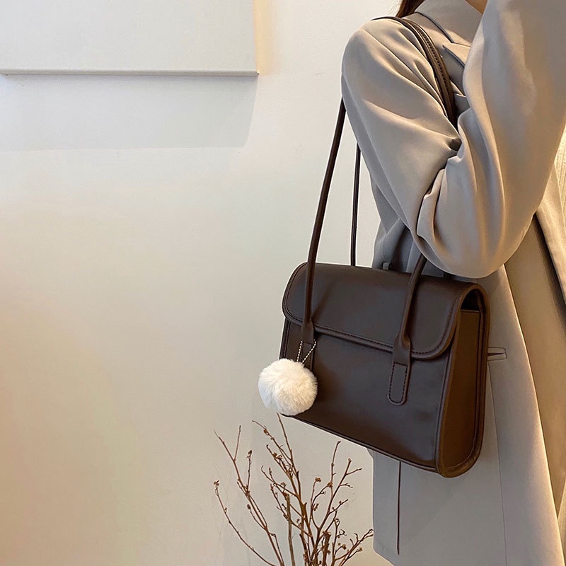 Túi Đeo Vai / Kẹp Nách Hình Vuông Cỡ Nhỏ Thiết Kế Đơn Giản Phong Cách Retro Thời Trang Cho Nữ