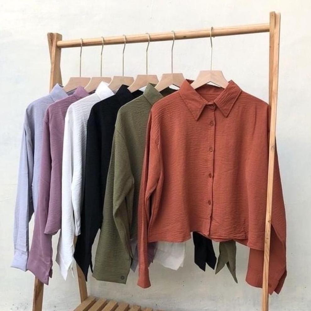 Áo Sơ Mi Croptop/Áo Sơ Mi CROP/Áo Sơ Mi Nữ/Áo Sơ Mi/Áo Kiểu Mới Nhất Của Nữ Lgp89
