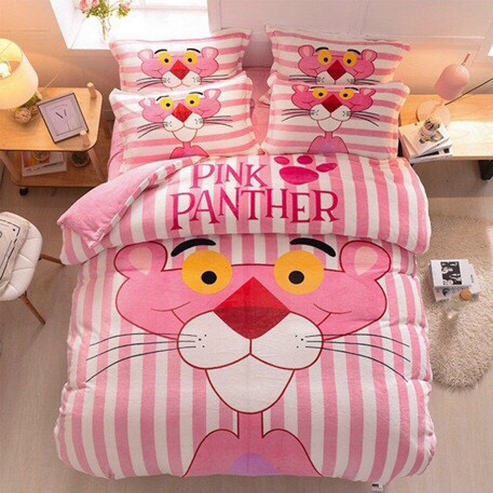 BỘ CHĂN GA GỐI NỈ NHUNG HÌNH 3D SIÊU CUTE